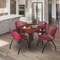 Regency Kahlo Square Table & Chair Sets, 48 W, 48 L, 29 H, Wood, Metal, Plastic Top, Cherry TPL4848CHBK47BY - alternate 6